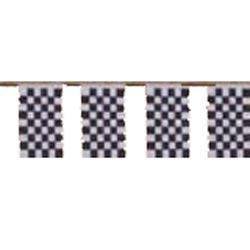 Black and White Checkered Bunting - Formula One Racing Bunting