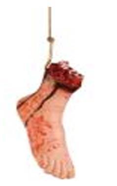 Meat Market Severed Foot Hanging on a Meat Hook