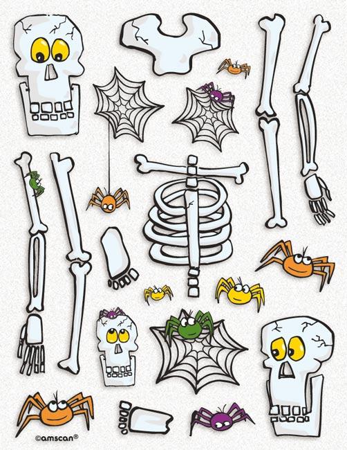 Party Stickers - Building Bones