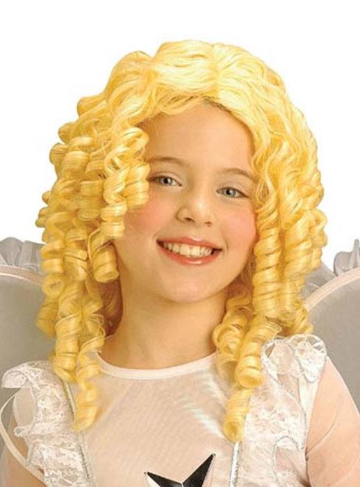 Angel Wig with Curly Locks in Golden Blonde by Widmann A6299 from a collection of Childrens wigs here at Karnival Costumes online party shop