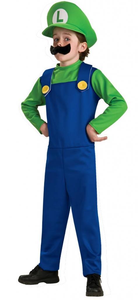 Super Mario Luigi Boy's Fancy Dress Costumeby Rubies 883654 availale here at Karnival Costumes online party shop