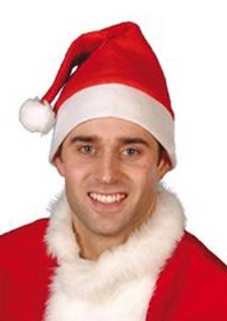 Red Fleece Father Christmas Santa Hat 21440 available here at Karnival Costumes online party shop