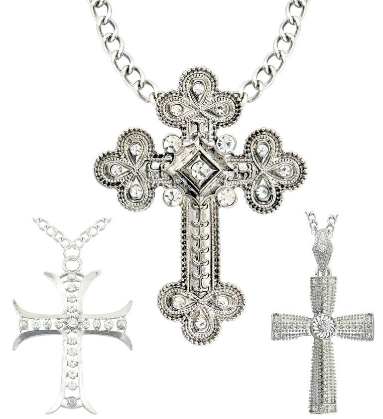 Ornate Strauss Cross with Chain by Widmann 1701H available here at Karnival Costumes online party shop