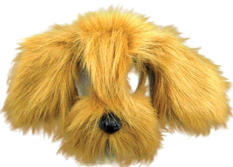 Brown Shaggy Dog Mask with Sound