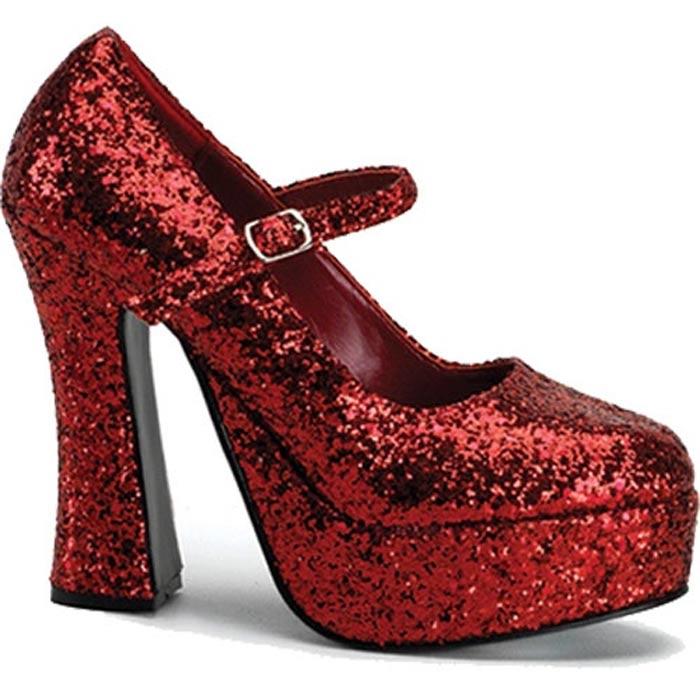 Red Glitter Mary Jane Shoes SH7202 available here at Karnival Costumes online party shop