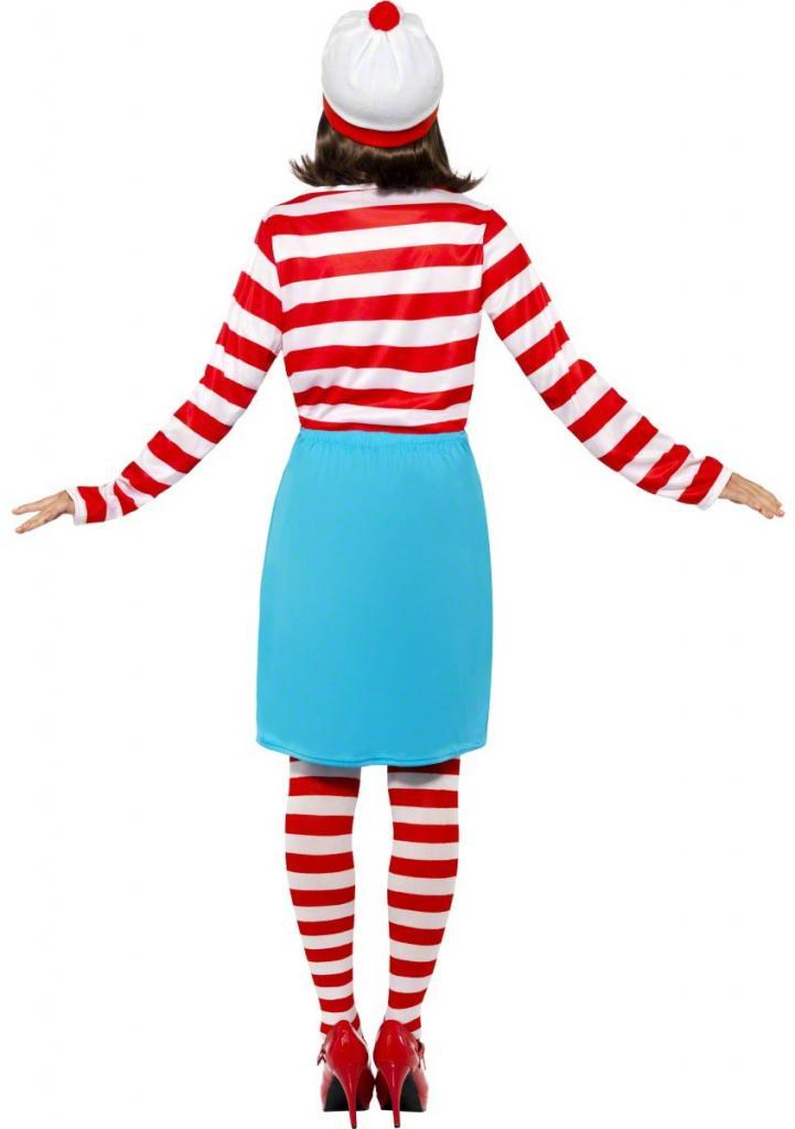 Womens Wheres Wally costume - Adult Costumes - Wheres Waldo - Back View