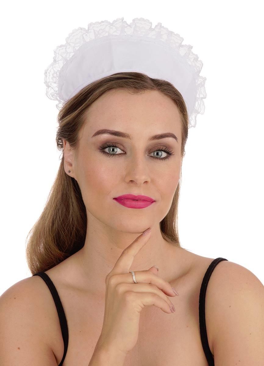 French Maid or Waitress Headpiece or Hat by Bristol Novelties BH372 available here at Karnival Costumes online party shop