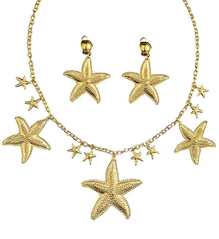 Mermaid Jewellery Set in a Starfish design by Widmann 49971 available here at Karnival Costumes online party shop