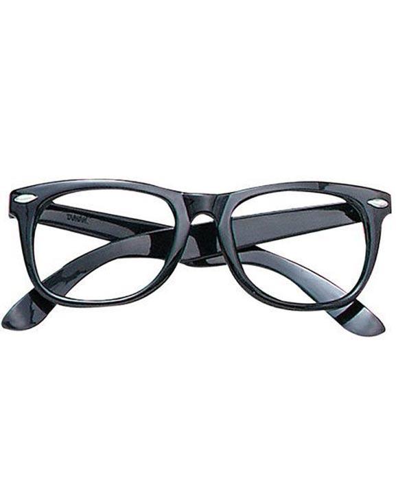 Black Frame Glasses with no lenses by Bristol Novelty BA182 available here at Karnival Costumes online party shop