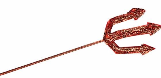 Red Hot Devil - Red Glitter Sequinned Pitchfork