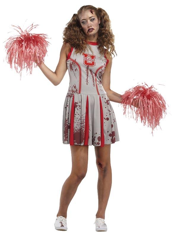 Undead Zombie Cheerleader Costume - Adult Halloween Costumes