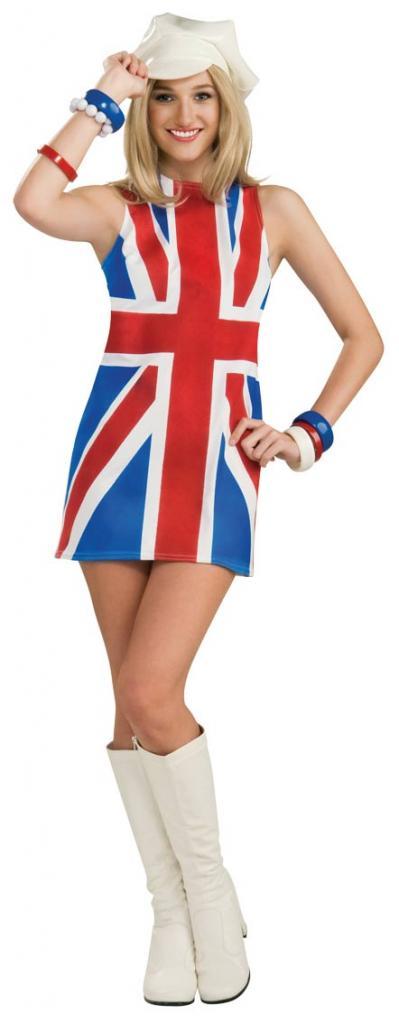 British Invasion 90s Adult Fancy Dress Costume British Invasion 90s Adult Fancy Dress Costume