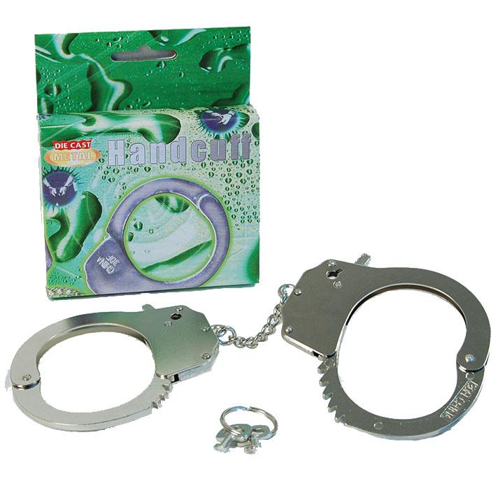 Metal Handcuffs with Key from Karnival Costumes