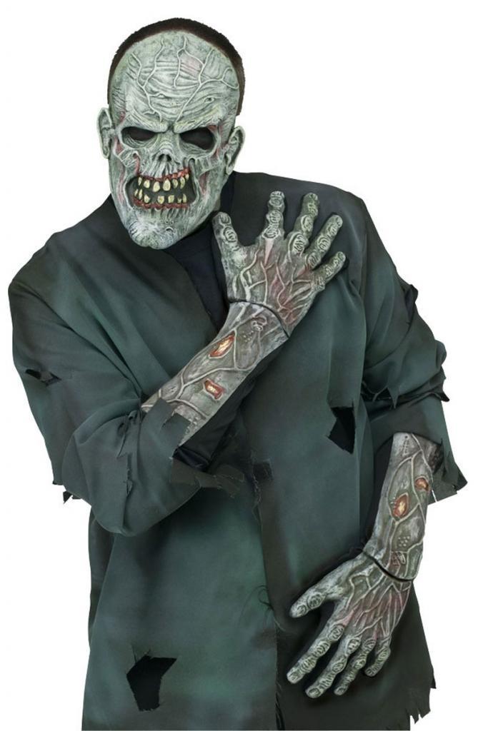 Hug another zombie in style with this pair of Zombie Gloves with Forearms from Karnival Costumes