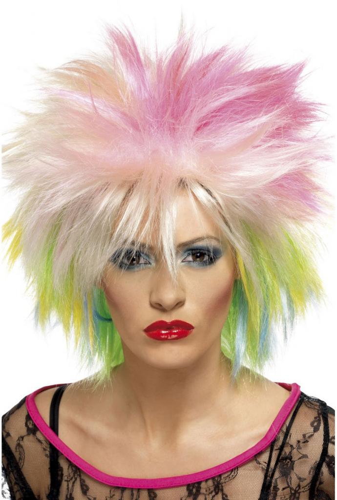 80s Attitude Wig in Rainbow Colours by Smiffy 42023 available here at Karnival Costumes online party shop