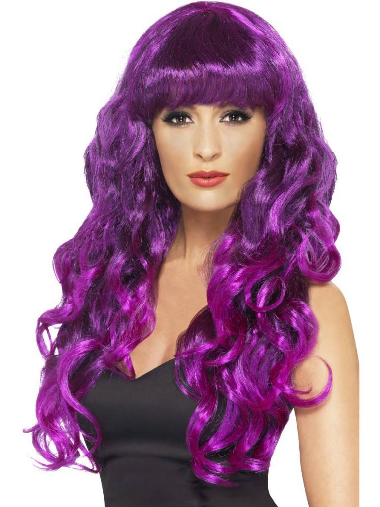 Sexy Siren Wig in Black/Purple