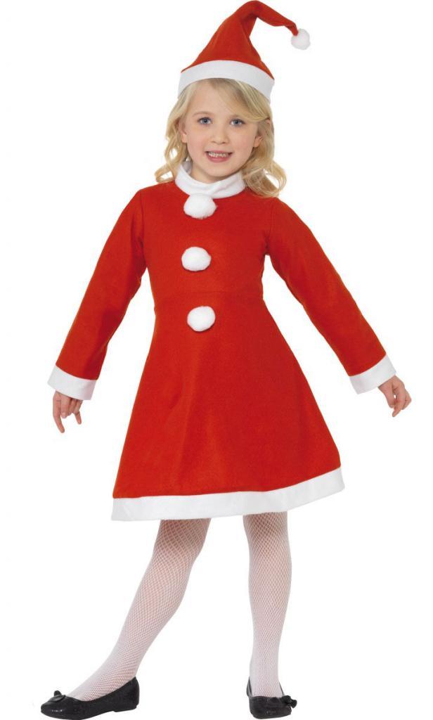 Santa Girl Fancy Dress Costume for Girls by Smiffys 38385 available here at Karnival Costumes online party shop