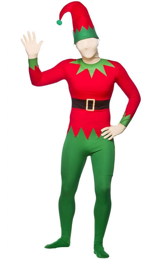 Christmas Elf Skinz Bodysuit by Wicked FN-8822 available here at KArnival Costumes online Christmas party shop