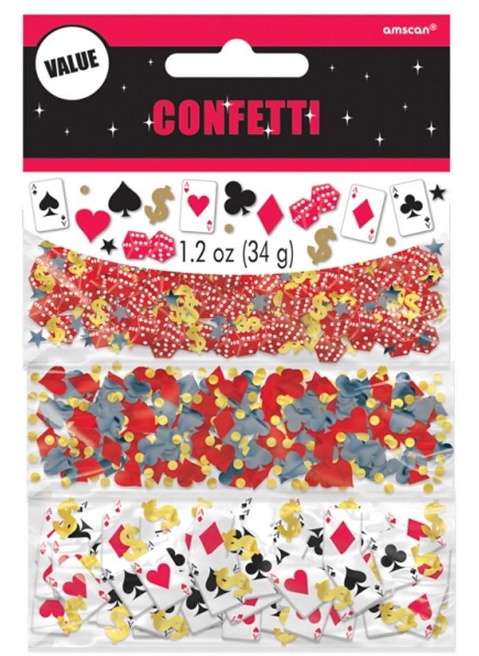 Place your Bets Casino or Card Night Confetti Mix Value Pack by Amscan 361227 available here at Karnival Costumes online party shop