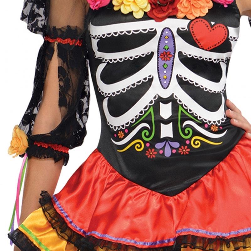 Dia de los Meurtos Day of the Dead Senorita Fancy Dress for ladies from Karnival Costumes