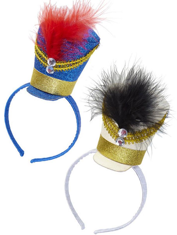 Glitter Majorette Mini Hat in either blue or white by Widmann 04153 from Karnival Costumes