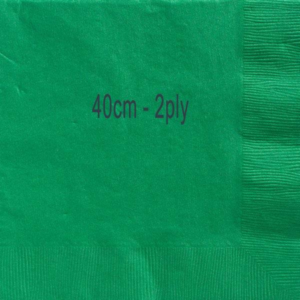 Pack of 50 Festive Green Dinner Napkins in 2ply measuring 40cm by Amscan 62215-03 from karnival Costumes