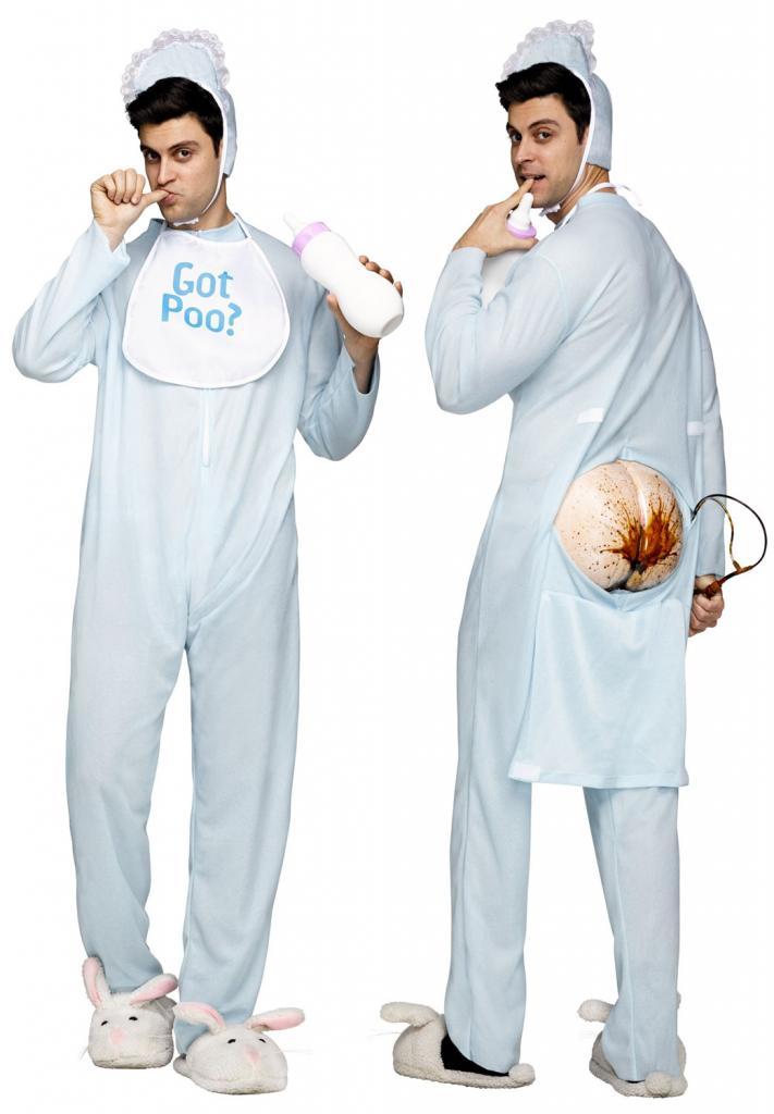 Ooh Nasty! Poopie Jammies Adult Fancy Dress Costume by Fun World 5034 and available in the UK from Karnival Costumes