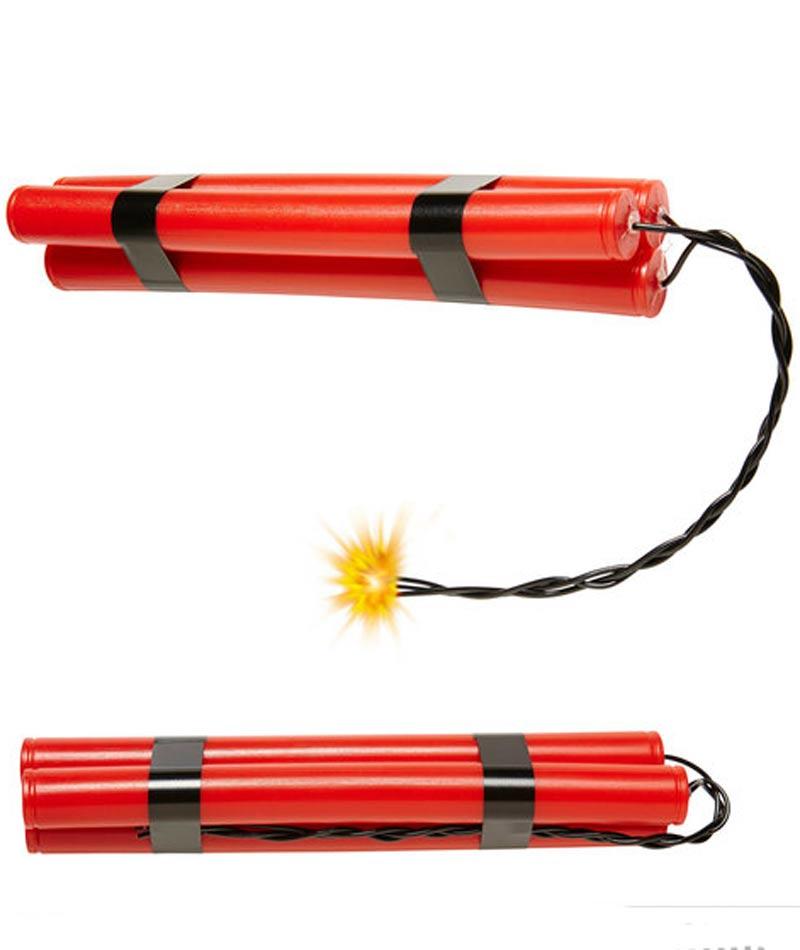 Fake Dynamite with Fuse by Widmann 03316 and available from Karnival Costumes online party shop