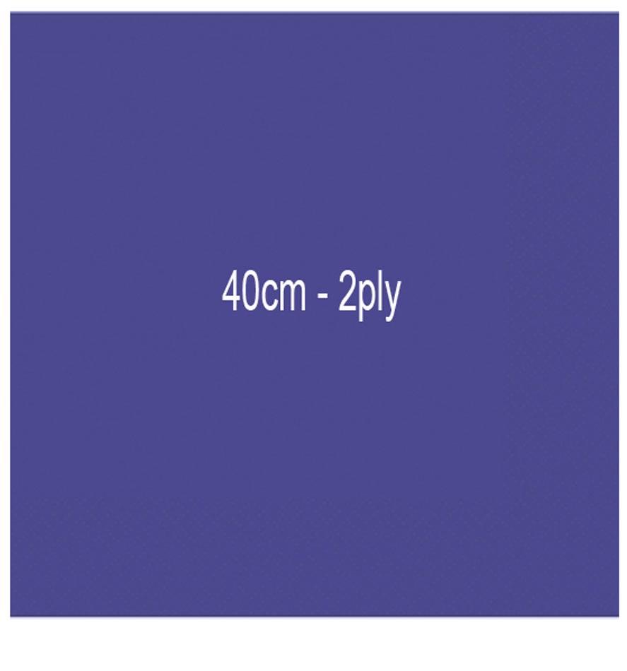 Pack of 50 2ply Purple Dinner Napkins 40cm square. By Amscan 62215-106 from Karnival Costumes online party shop.