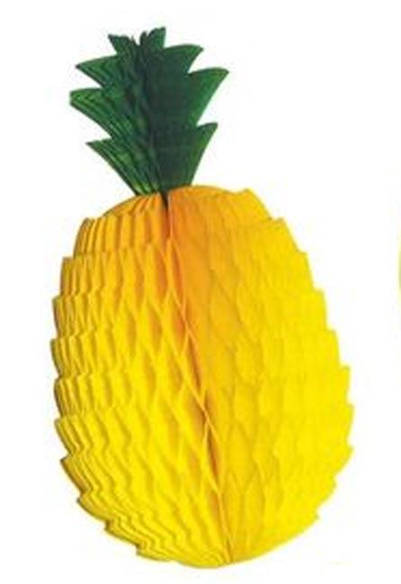 Giant Hanging Honeycomb Pineapple Decoration 52cm by Widmann 2219F available from Karnival Costumes online party shop