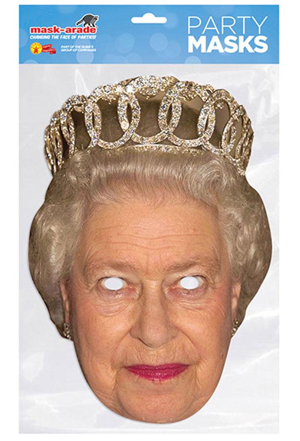 HRH The Queen Face Mask by Mask-erade QUEEN01 | Karnival Costumes; UK