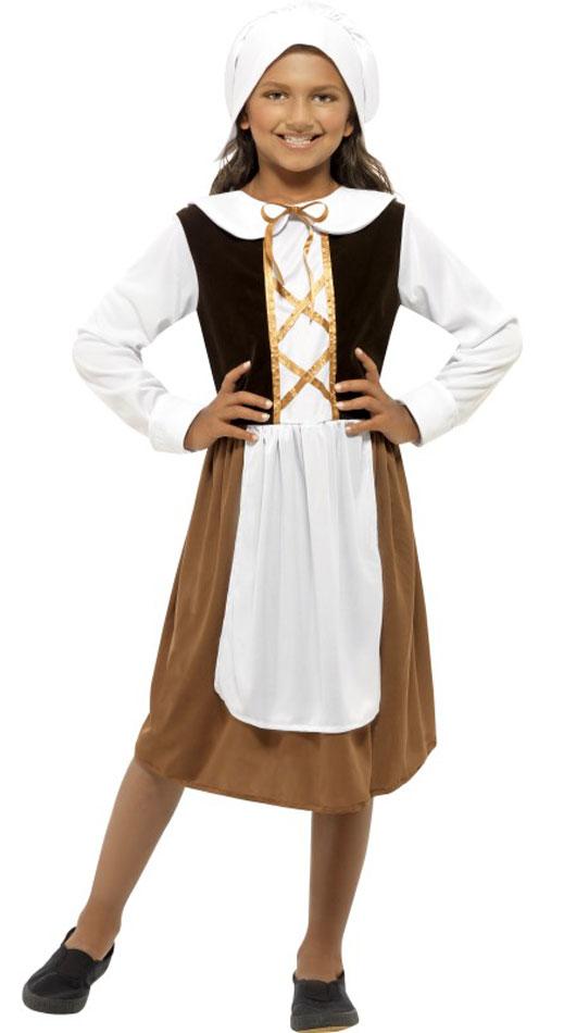 Tudor Girl Fancy Dress Costume by Smiffy 44015 available from Karnival Costumes