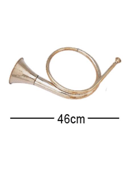 46cm Brass Horn, heavy and the prefect finishing accessory for our Fox Hunter costumes. Available from Karnival Costumes