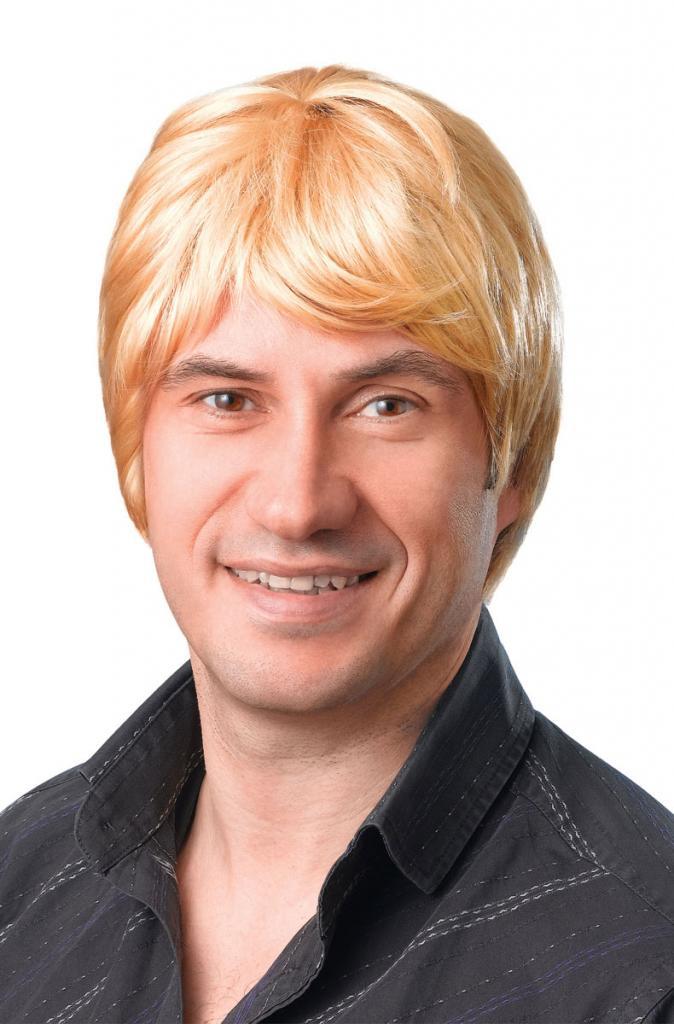 Mens' Short Wig in Blonde by Bristol Novelties BW069 and available from a huge collection of fancy dress wigs at Karnival Costumes online party shop