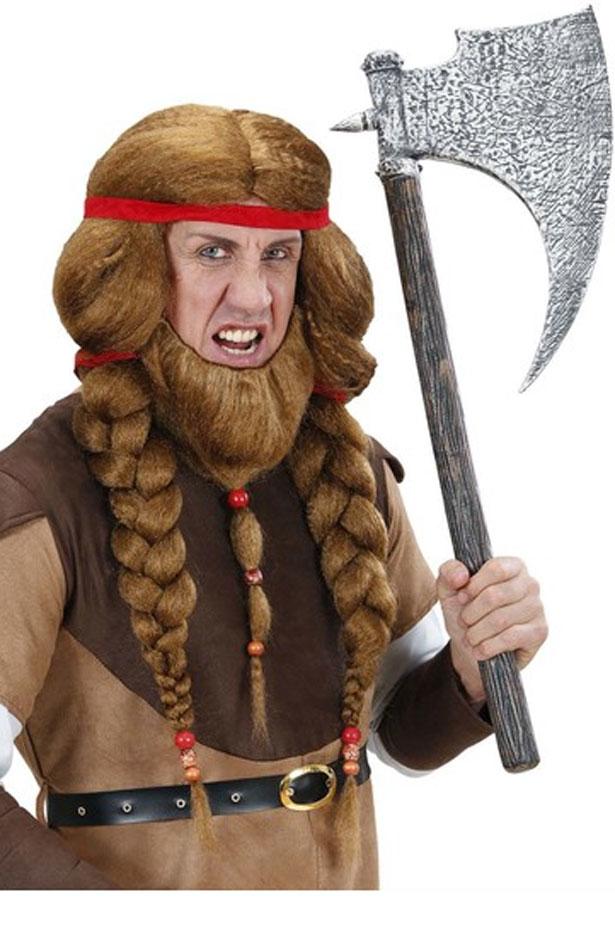Viking Warrior Wig and Beard set by Widmann W6563 and availavle from a huge collection of costume wigs at Karnival Costumes online party shop
