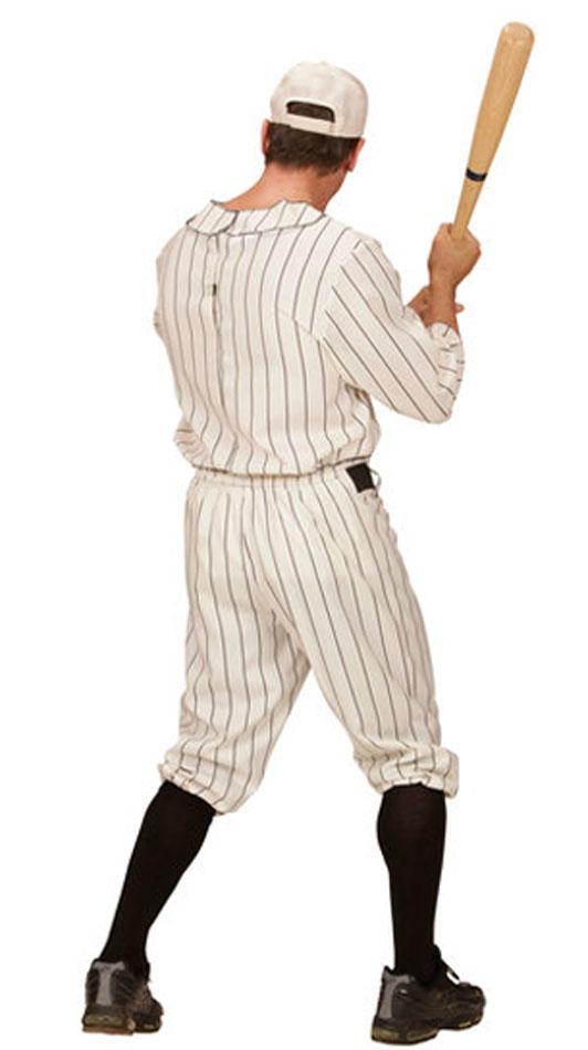 Rear View of our American Baseball Uniform Costume - perfect for Halloween Warriors Baseball Furies ref: 4949 from Karnival Costumes