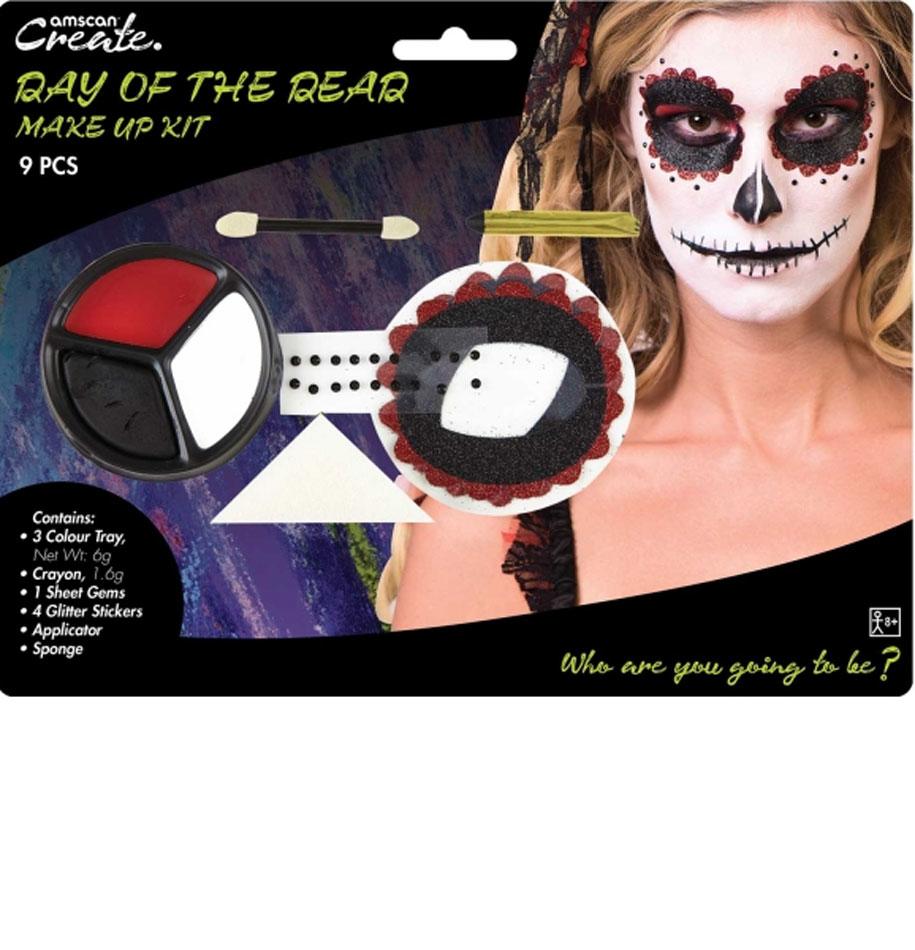 Female Day of the Dead Make-up Kit by Amscan 9901426 available here at Karnival Costumes online Halloween party shop