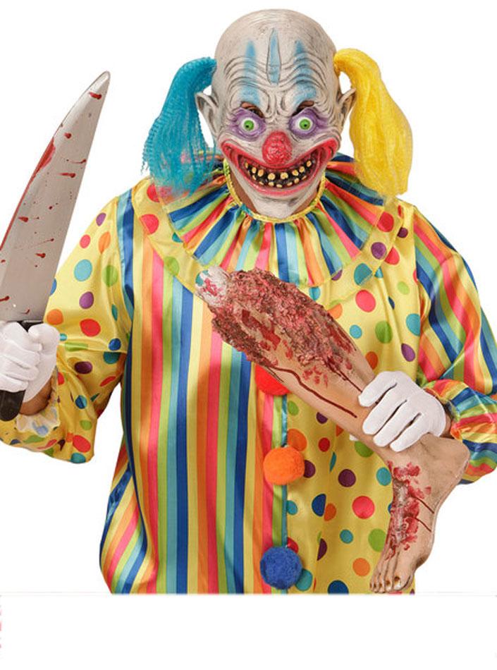 Evil Halloween Psycho Clown Mask by Widmann 0403 available from Karnival Costumes online Halloween party shop