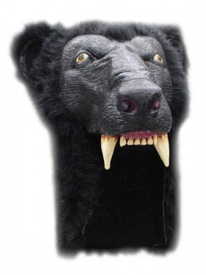 Black Bear Mask and Helmet by Ghoulish Productions 26425 available here at Karnival Costumes online party shop