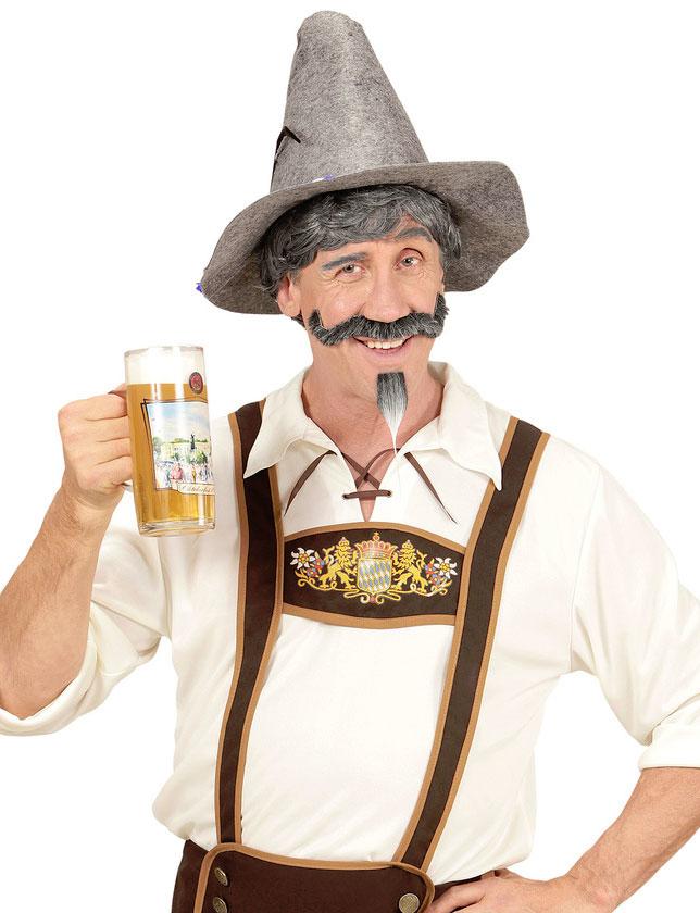 Oktoberfest Wig with Moustache and Goatee Beard by Widmann 74602 available here at Karnival Costumes online Oktoberfest party shop