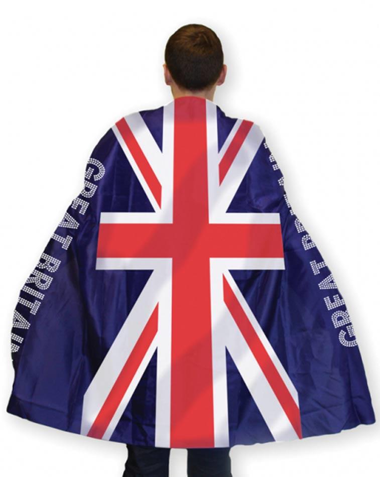 Great Britain Flag Body Cape sporting accessory by Amscan 993902 available here at Karnival Costumes online party shop