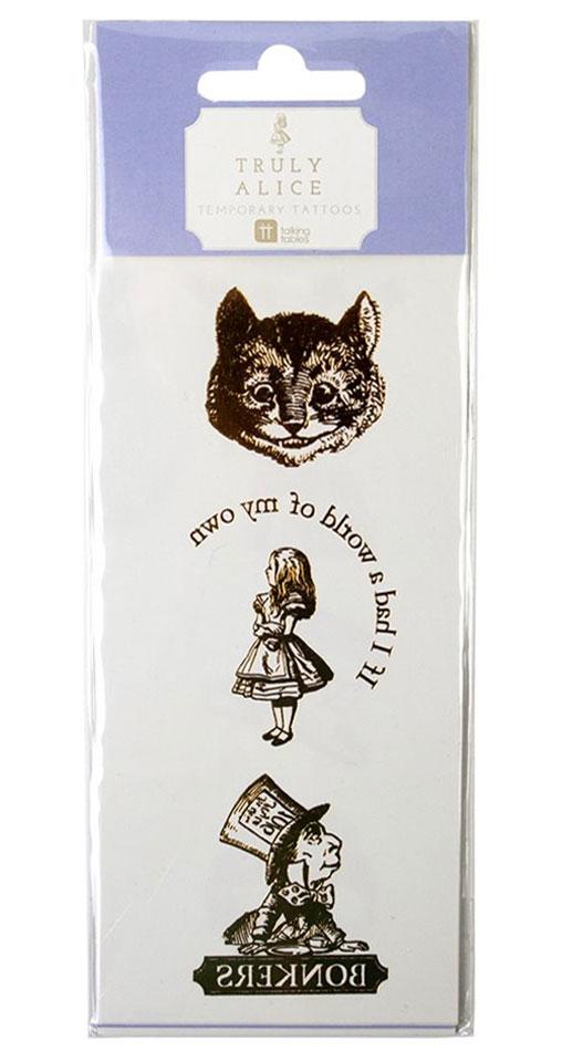 Truly Alice Temporary Tattoos in Gold by Talking Tables TSALICE-TATTOOS available here at Karnival Costumes online party shop
