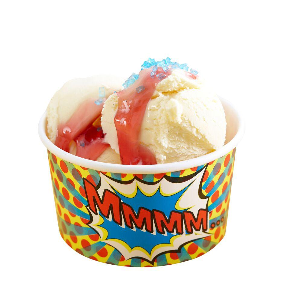 Pack 8 Pop Art Party Treat Tubs / Ice Cream Tubs (5oz) by Ginger Ray PA-115 available here at Kanival Costumes online party shop