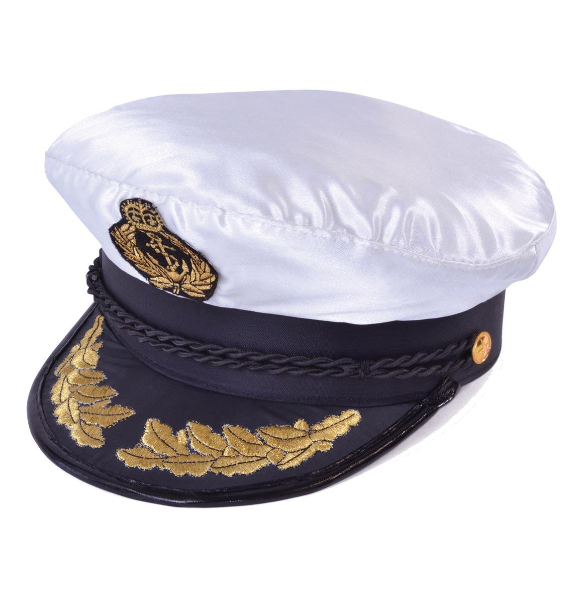 Ship's Captain Cap or Naval Officer Uniform Hat by Bristol Novelty BH471 and available here at Karnival Costumes online party shop