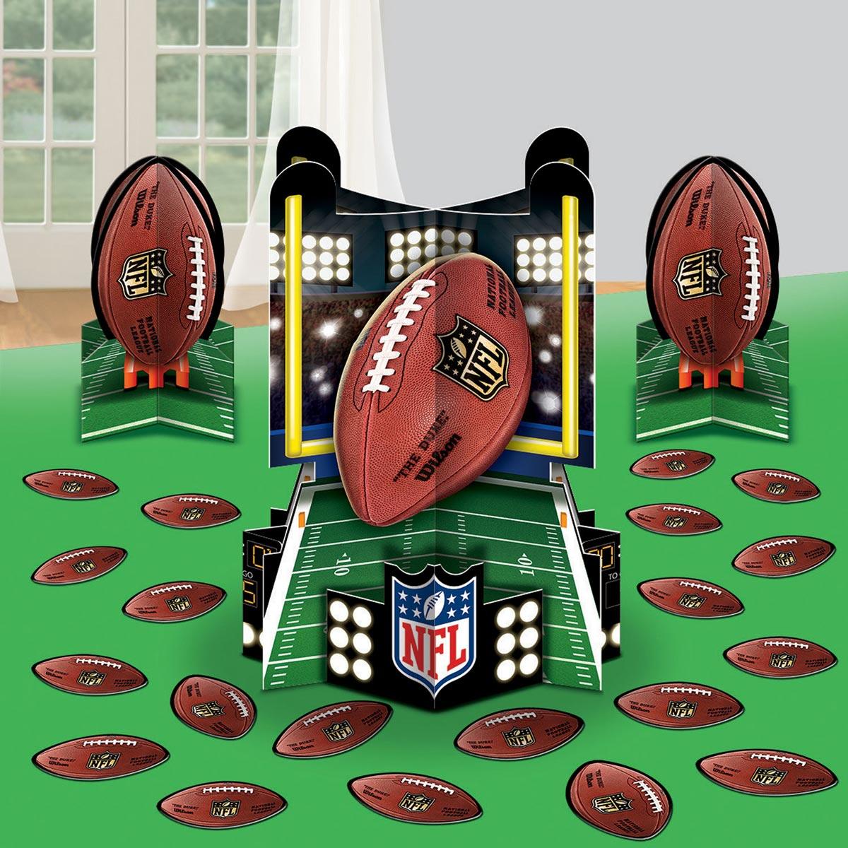23 pc NFL Table Decoration Kit by Amscan 281214 available from a huge collection of official NFL decorations here at Karnival Costumes online party shop