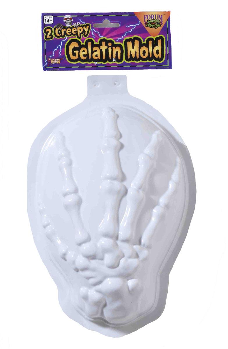 Halloween Skeleton Hand Jelly Moulds pack 2 pcs by Forum Novelties 68999 available in the UK here at Karnival Costumes online Halloween party shop