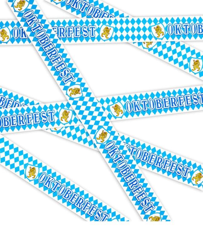 6.1m Oktoberfest Barrier Party Tape by Widmann 08151 available from a huge selection here at Karnival Costumes online Oktoberfest party shop