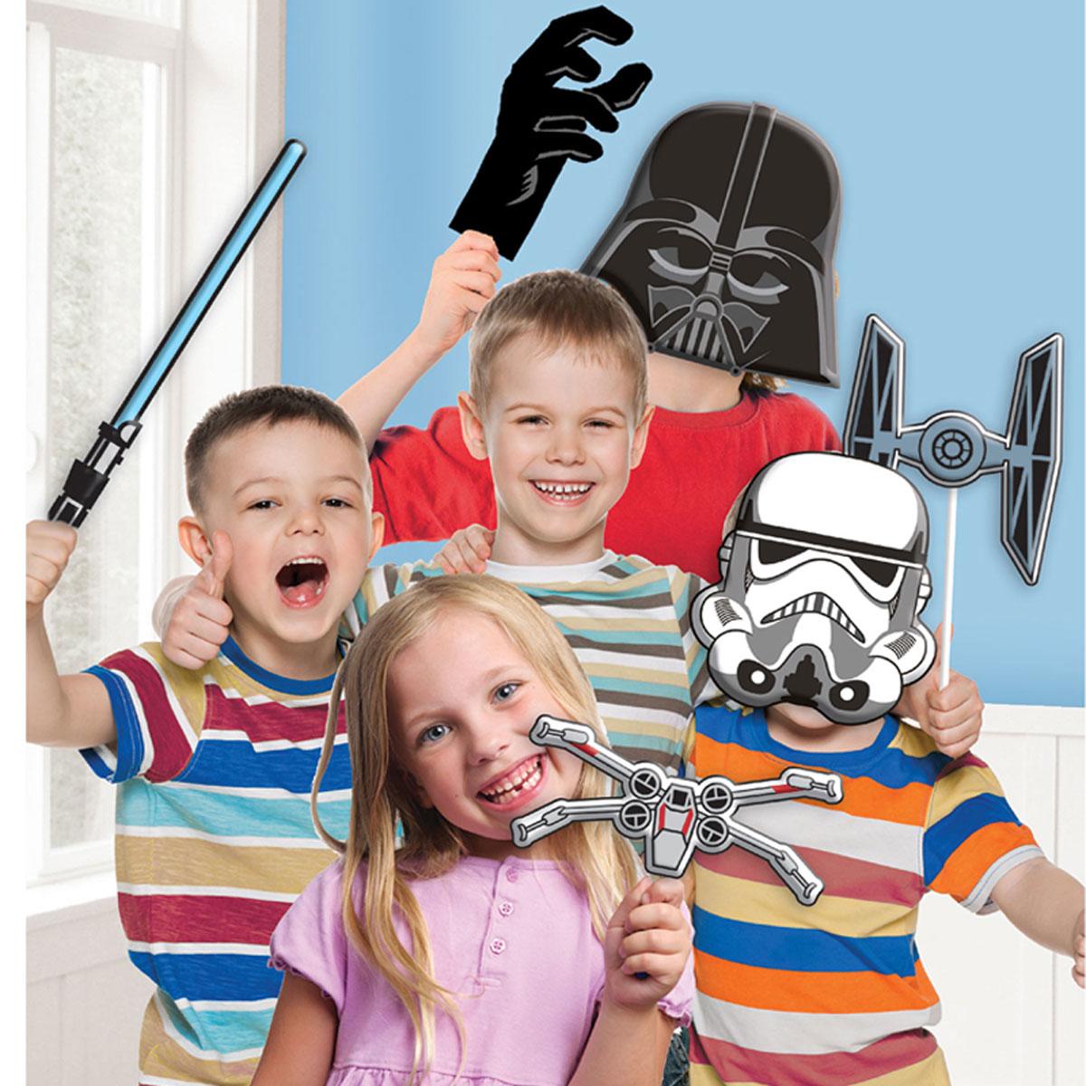 10pc Star Wars Photo Props Kit for children and adults by Amscan 9903094 available here at Karnival Costumes online party shop