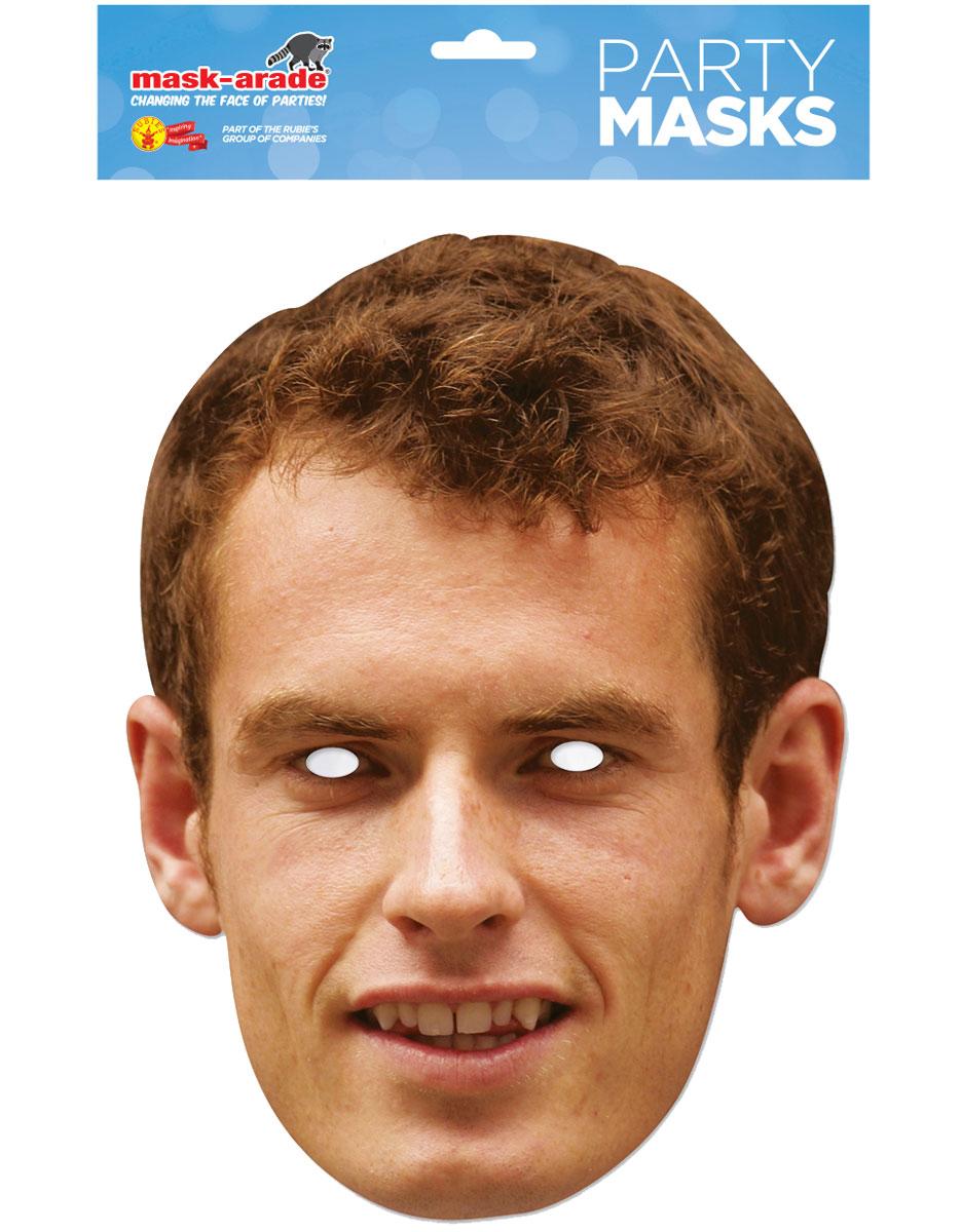 Andy Murray Celebrity Face Mask by Mask-erade AMURR01 available here at Karnival Costumes online party shop