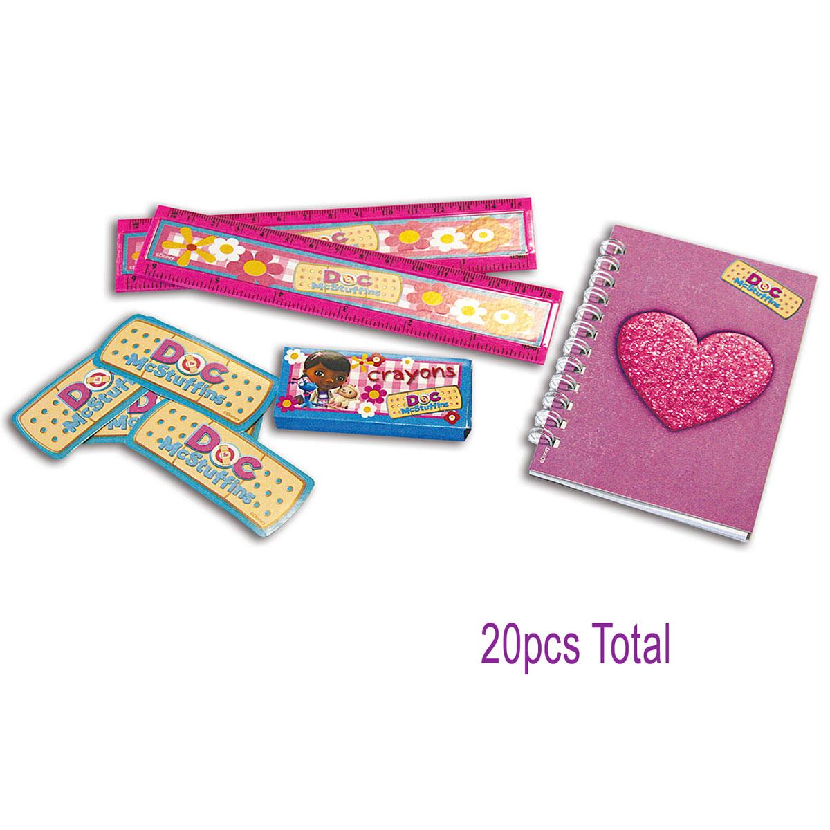 Doc McStuffins Stationery Favour Pack - 20pcs licensed by Disney by Amscan 996910 available here at Karnival Costumes online party shop